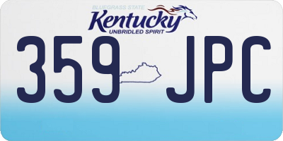 KY license plate 359JPC