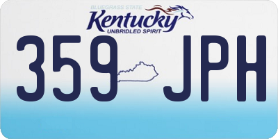 KY license plate 359JPH
