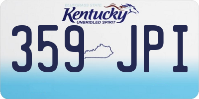 KY license plate 359JPI