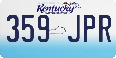 KY license plate 359JPR