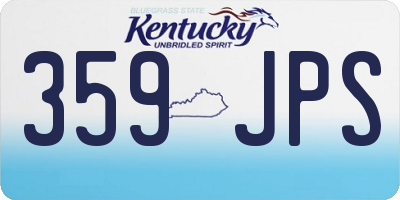 KY license plate 359JPS
