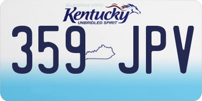 KY license plate 359JPV