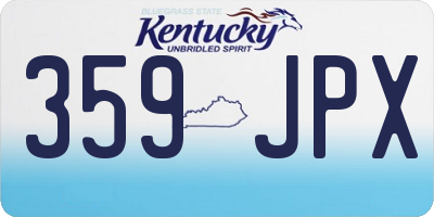 KY license plate 359JPX