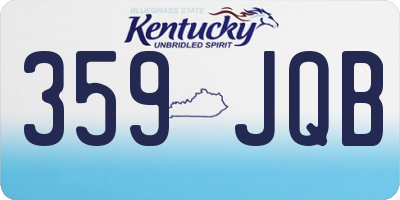 KY license plate 359JQB