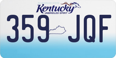 KY license plate 359JQF