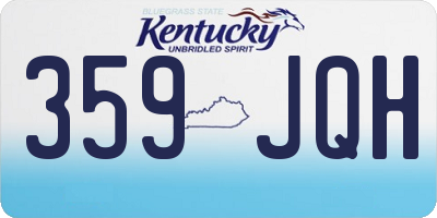 KY license plate 359JQH