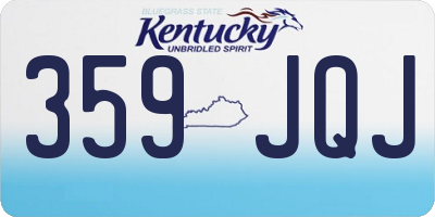 KY license plate 359JQJ