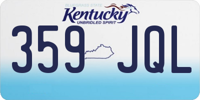 KY license plate 359JQL