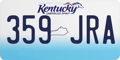 KY license plate 359JRA