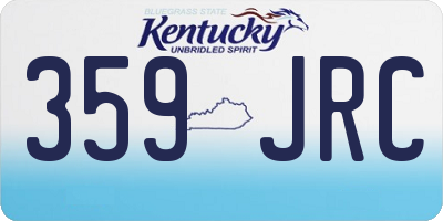 KY license plate 359JRC