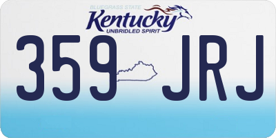 KY license plate 359JRJ