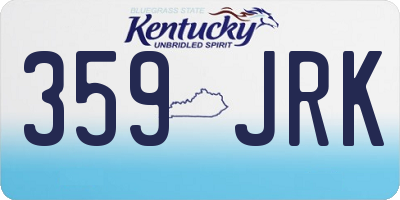 KY license plate 359JRK