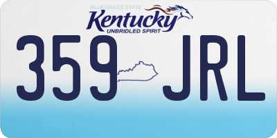 KY license plate 359JRL