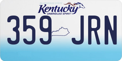 KY license plate 359JRN