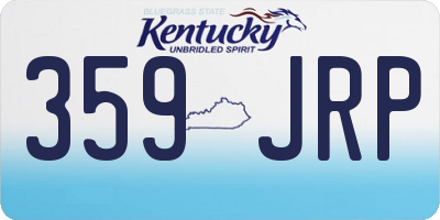 KY license plate 359JRP
