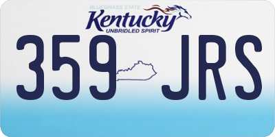 KY license plate 359JRS
