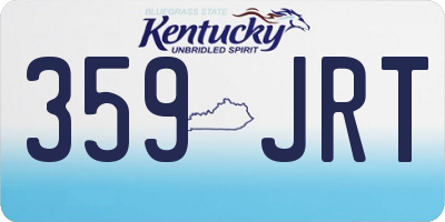KY license plate 359JRT