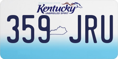 KY license plate 359JRU