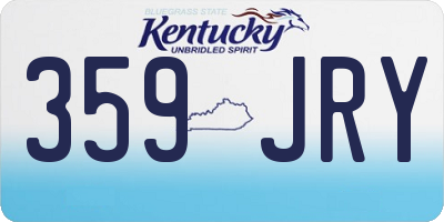 KY license plate 359JRY