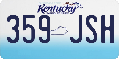 KY license plate 359JSH