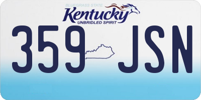 KY license plate 359JSN
