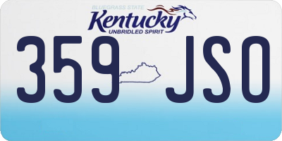 KY license plate 359JSO