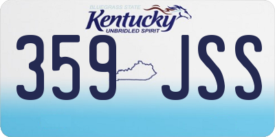 KY license plate 359JSS