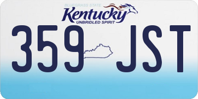 KY license plate 359JST