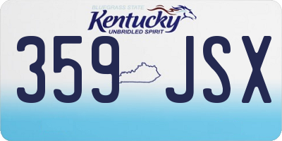 KY license plate 359JSX