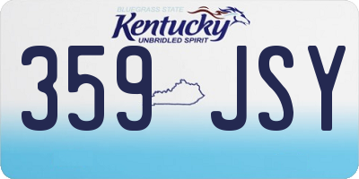 KY license plate 359JSY