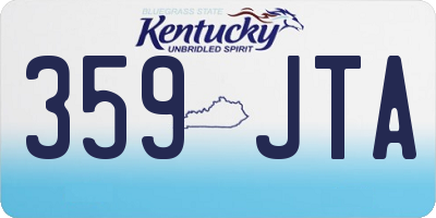 KY license plate 359JTA