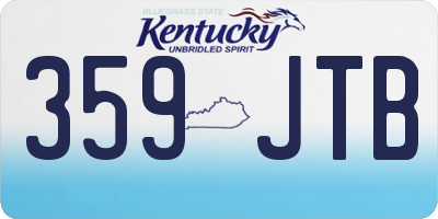 KY license plate 359JTB