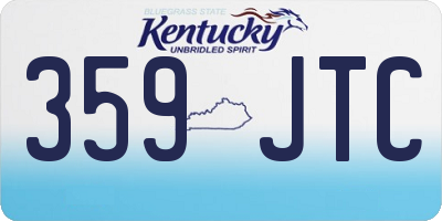 KY license plate 359JTC