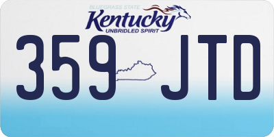 KY license plate 359JTD