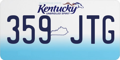 KY license plate 359JTG