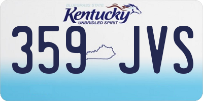 KY license plate 359JVS