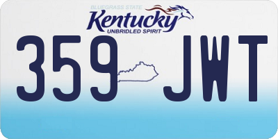 KY license plate 359JWT