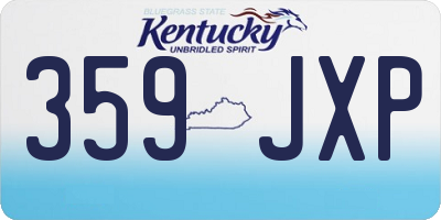 KY license plate 359JXP