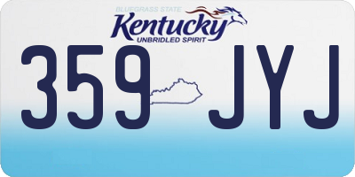 KY license plate 359JYJ