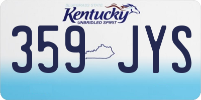 KY license plate 359JYS