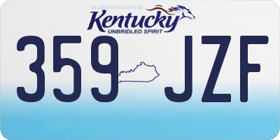 KY license plate 359JZF