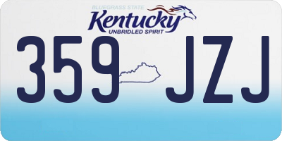 KY license plate 359JZJ