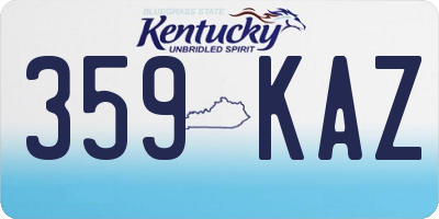 KY license plate 359KAZ