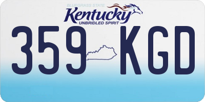 KY license plate 359KGD