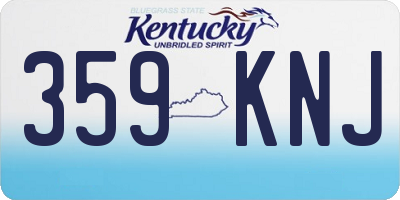 KY license plate 359KNJ