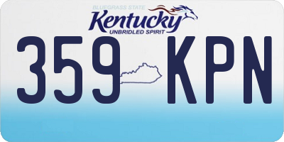 KY license plate 359KPN