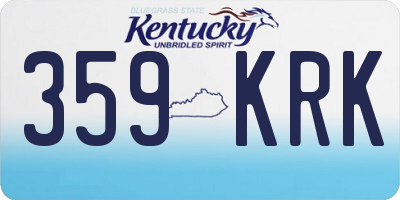 KY license plate 359KRK