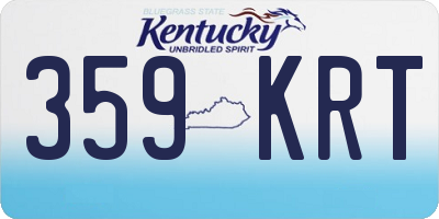 KY license plate 359KRT