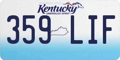 KY license plate 359LIF