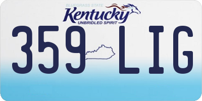 KY license plate 359LIG